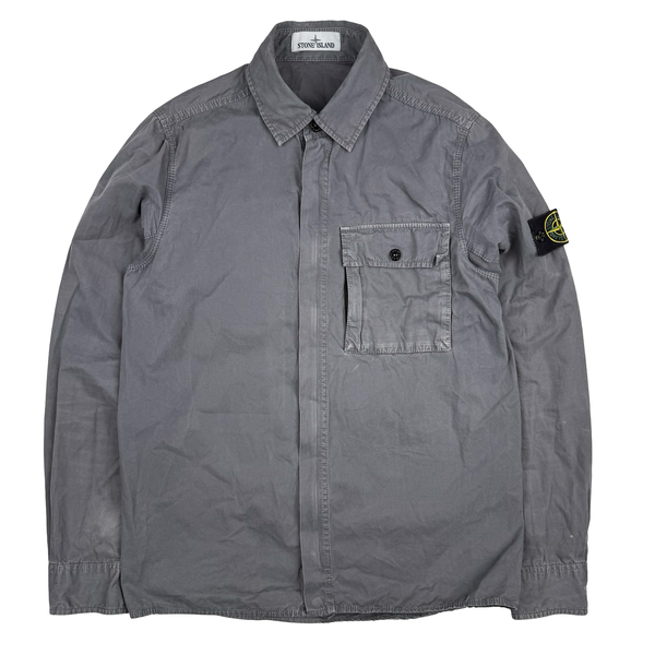 Stone Island 2017 Grey Zipped Front Pocket Overshirt - Small
