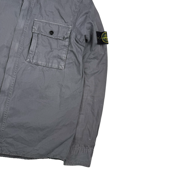 Stone Island 2017 Grey Zipped Front Pocket Overshirt - Small