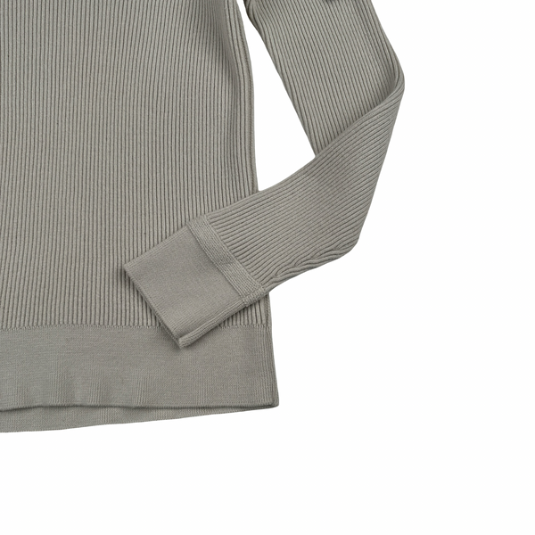 Stone Island 2023 Beige Turtle Neck Ribbed Wool Jumper - Small