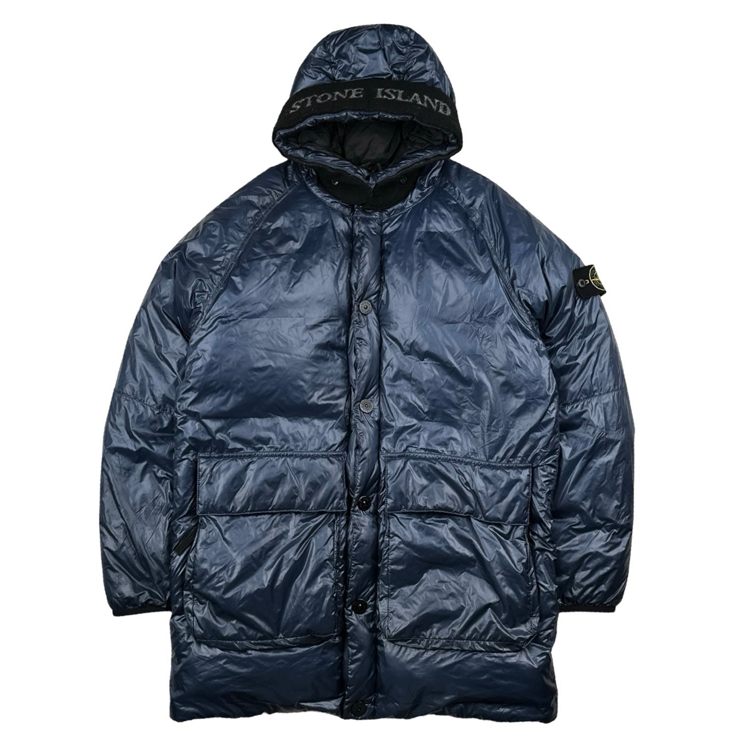 Stone Island 2018 Blue Pertex Quantum Y Down Long Puffer Medium