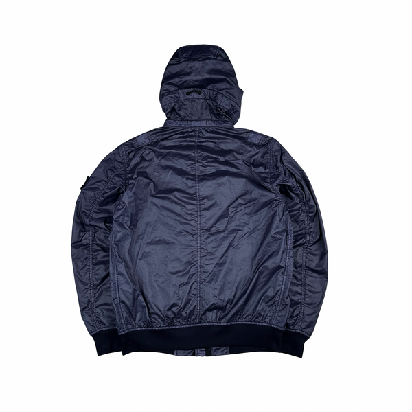Stone Island 2018 Navy Lamy Flock Hooded Jacket - Medium