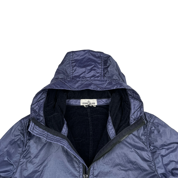 Stone Island 2018 Navy Lamy Flock Hooded Jacket - Medium