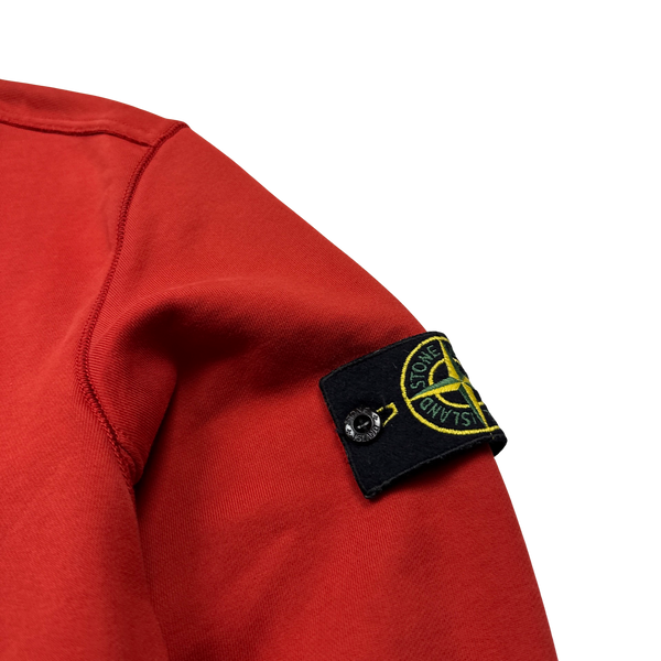 Stone Island 2019 Red Cotton Crewneck Sweatshirt - Medium
