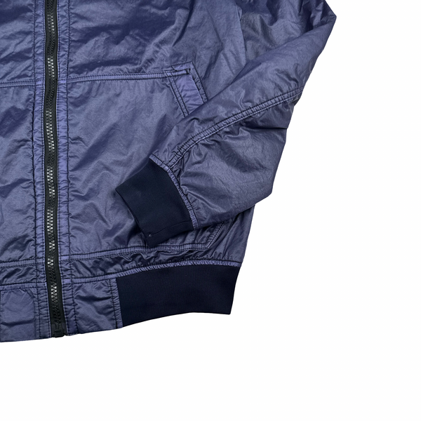 Stone Island 2018 Navy Lamy Flock Hooded Jacket - Medium