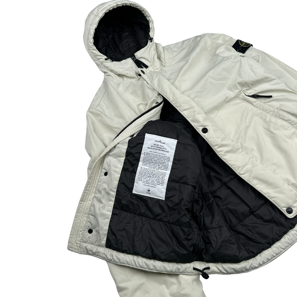 Stone Island 2024 White Micro Twill Primaloft Insulated Jacket - Medium