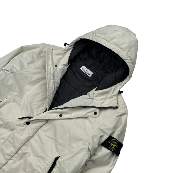 Stone Island 2024 White Micro Twill Primaloft Insulated Jacket - Medium