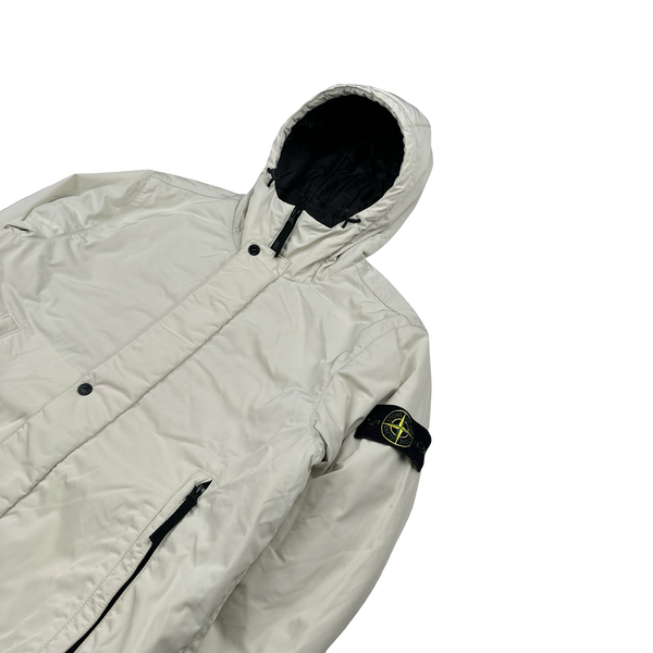 Stone Island 2024 White Micro Twill Primaloft Insulated Jacket - Medium