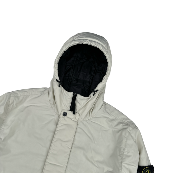 Stone Island 2024 White Micro Twill Primaloft Insulated Jacket - Medium