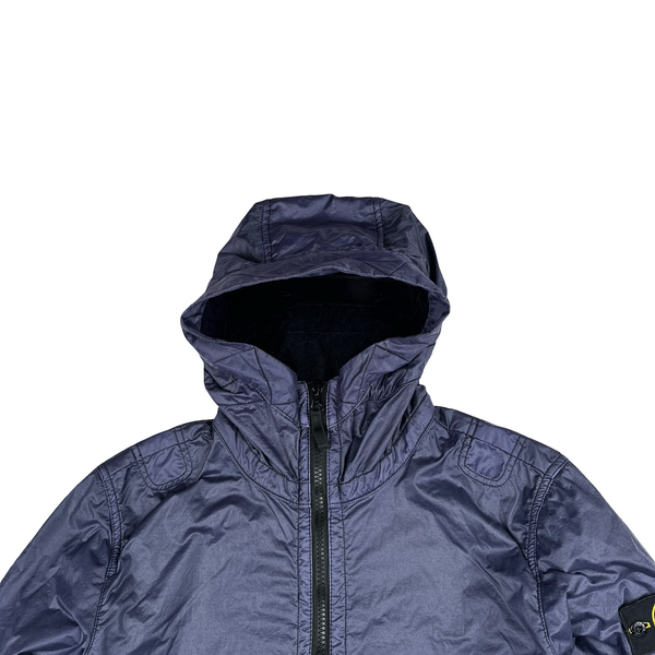 Stone Island 2018 Navy Lamy Flock Hooded Jacket - Medium