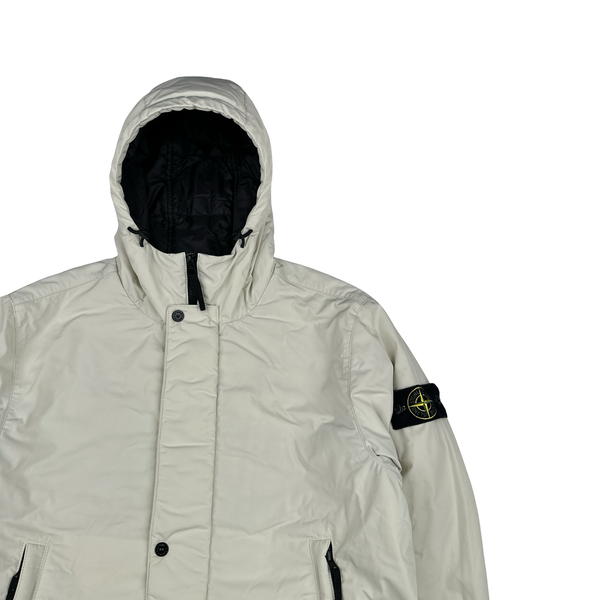Stone Island 2024 White Micro Twill Primaloft Insulated Jacket - Medium