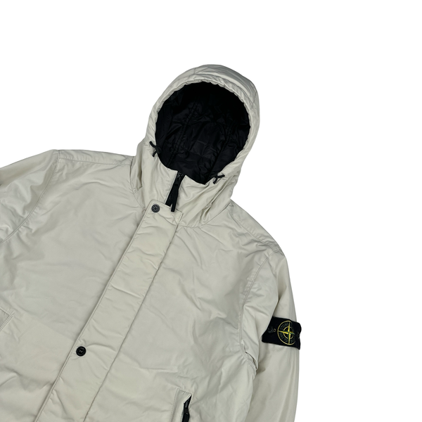 Stone Island 2024 White Micro Twill Primaloft Insulated Jacket - Medium
