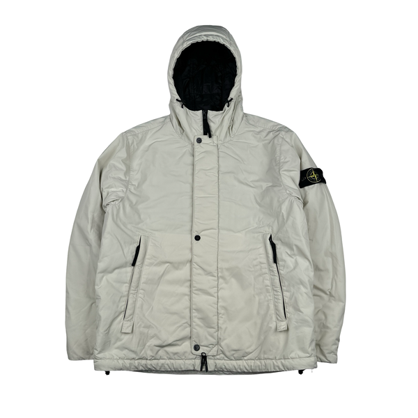 Stone Island 2024 White Micro Twill Primaloft Insulated Jacket - Medium