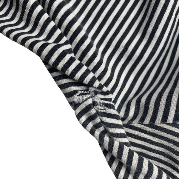 Stone Island Vintage Early 2000s White & Navy Striped T Shirt - Large