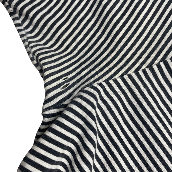 Stone Island Vintage Early 2000s White & Navy Striped T Shirt - Large