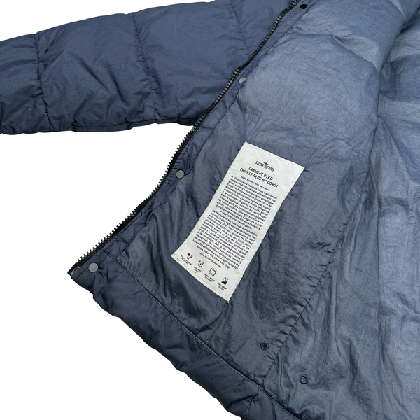 Stone Island 2016 Periwinkle Crinkle Reps Down Puffer Jacket - Large