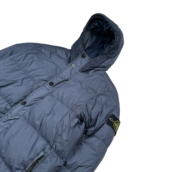 Stone Island 2016 Periwinkle Crinkle Reps Down Puffer Jacket - Large