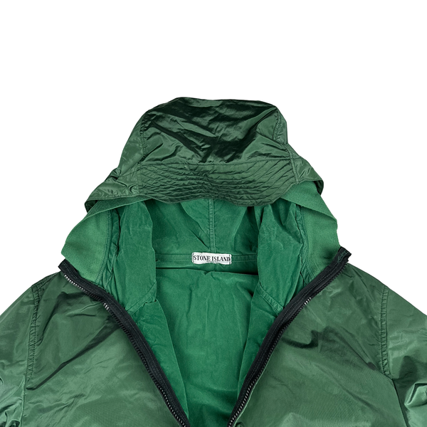 Stone Island 2008 Green Shimmer Velour Lined Nylon Jacket - XL