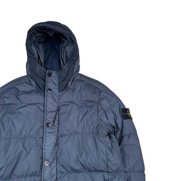 Stone Island 2016 Periwinkle Crinkle Reps Down Puffer Jacket - Large