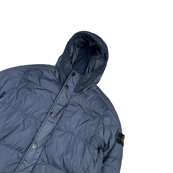 Stone Island 2016 Periwinkle Crinkle Reps Down Puffer Jacket - Large