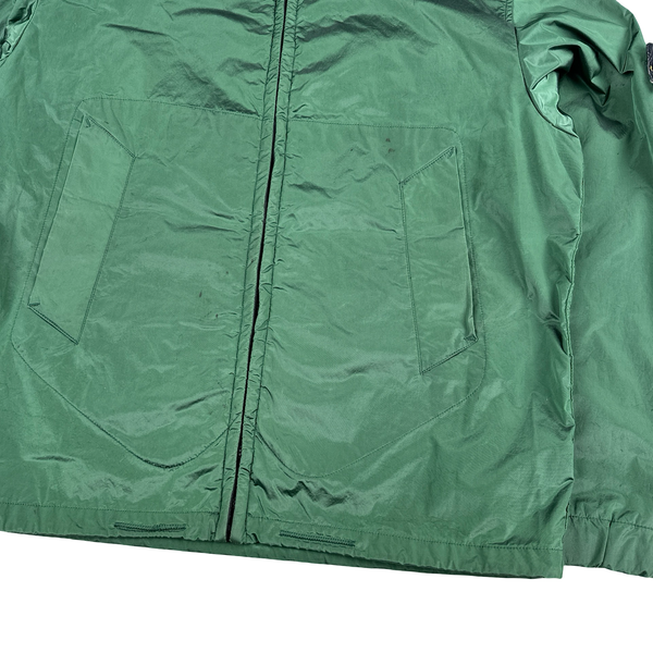 Stone Island 2008 Green Shimmer Velour Lined Nylon Jacket - XL