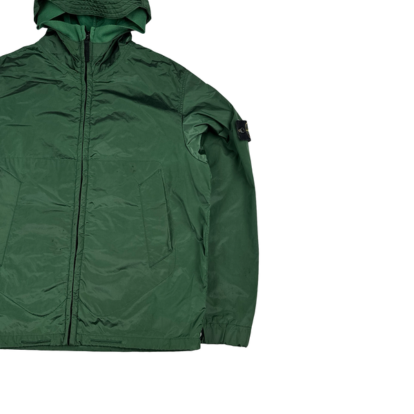 Stone Island 2008 Green Shimmer Velour Lined Nylon Jacket - XL