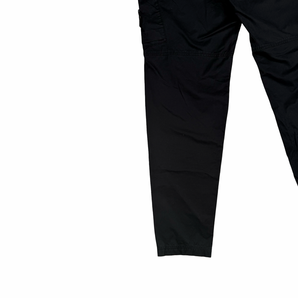 Stone Island 2021 Black Slim Fit Cotton Cargo Trousers - 38"