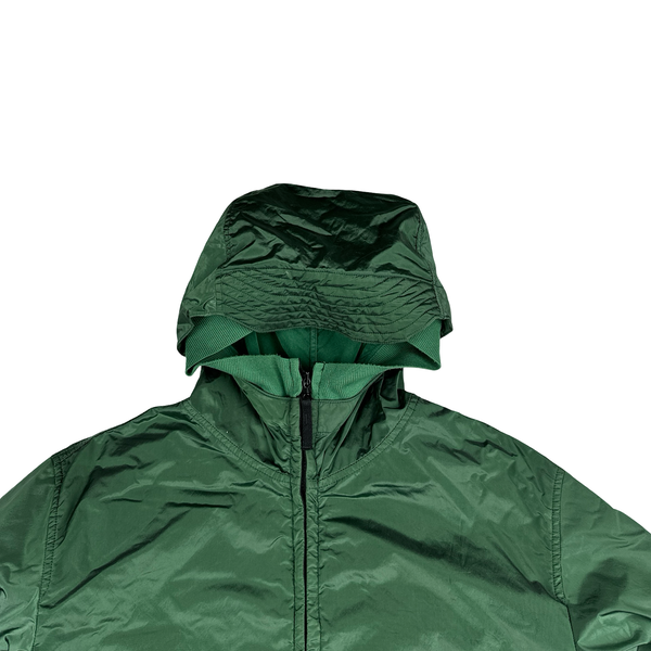 Stone Island 2008 Green Shimmer Velour Lined Nylon Jacket - XL