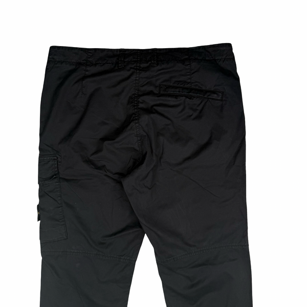 Stone Island 2021 Black Slim Fit Cotton Cargo Trousers - 38"