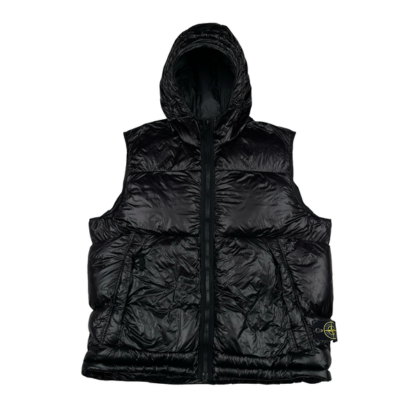 Stone Island 2017 Black Pertex Quantum Y Down Puffer Gilet - XXL