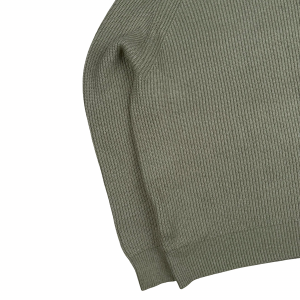 Stone Island 2018 Sage Green Cotton Knit Crewneck Jumper- Medium