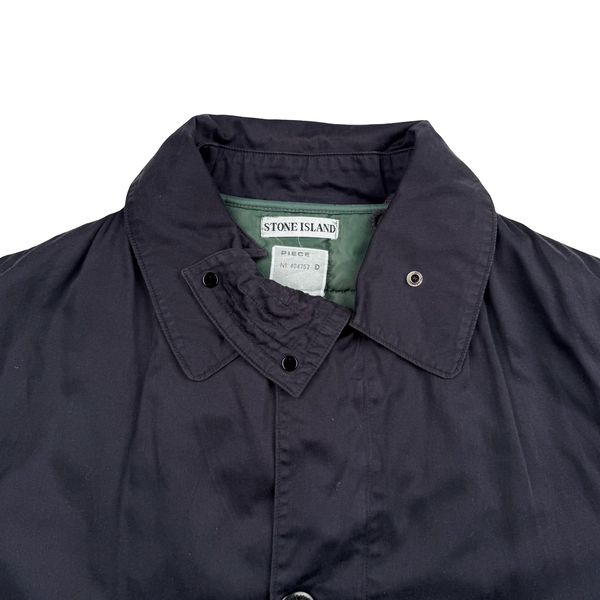 Stone Island Vintage 1998 Navy Raso Gommato Quilted Liner Jacket - XL