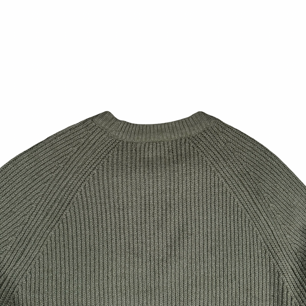 Stone Island 2018 Sage Green Cotton Knit Crewneck Jumper- Medium