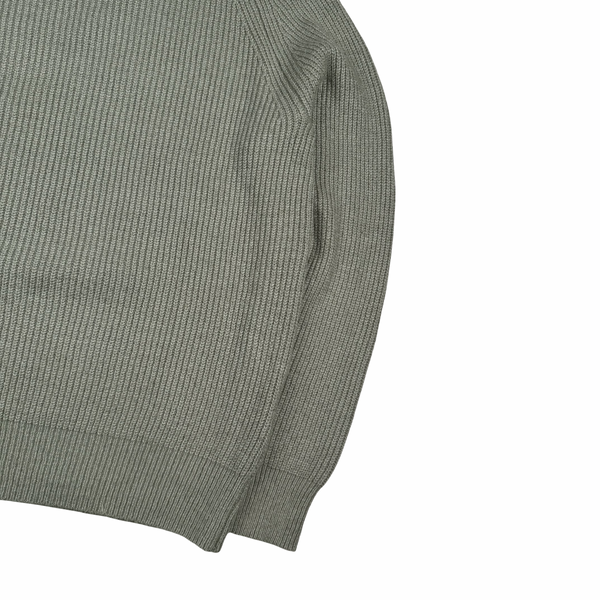 Stone Island 2018 Sage Green Cotton Knit Crewneck Jumper- Medium