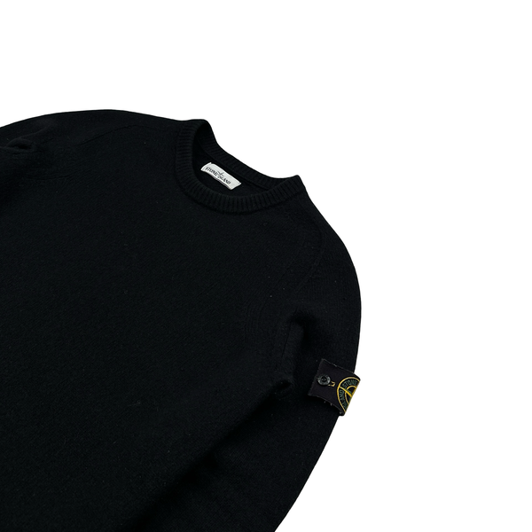 Stone Island 2018 Black Wool Crewneck Jumper - Medium