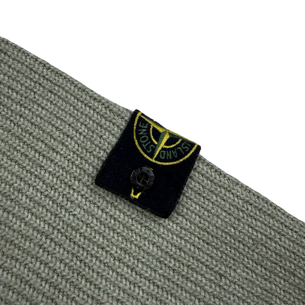 Stone Island 2018 Sage Green Cotton Knit Crewneck Jumper- Medium