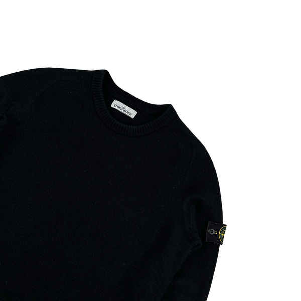 Stone Island 2018 Black Wool Crewneck Jumper - Medium