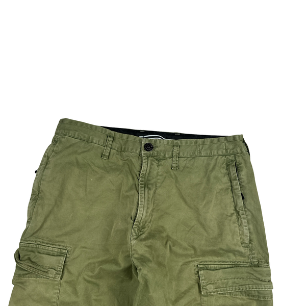 Stone Island 2016 Green Cotton Cargo Shorts - 32"