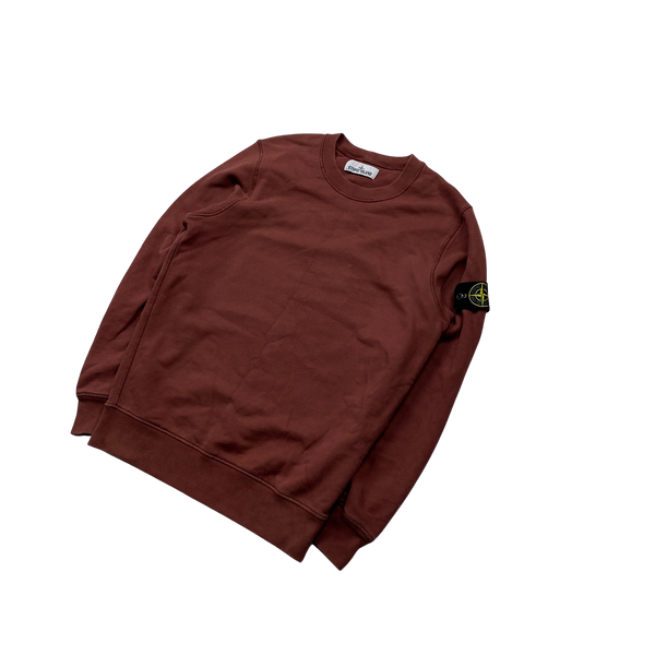 Stone Island 2020 Red Crewneck Sweatshirt - Small