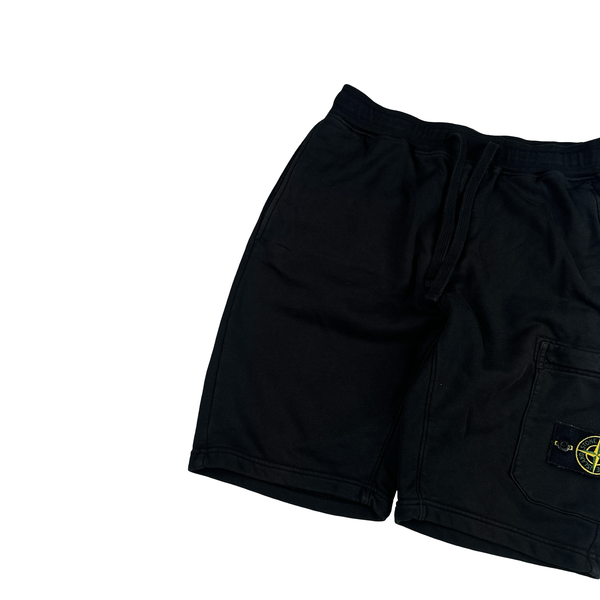 Stone Island 2022 Black Cotton Shorts - Small
