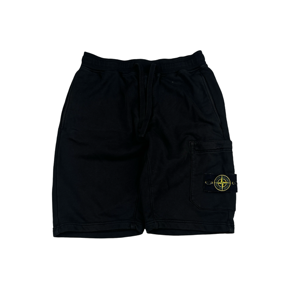 Stone Island 2022 Black Cotton Shorts - Small