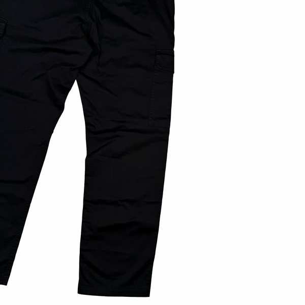 Stone Island 2026 Black Cotton Cargos Trousers - 32"