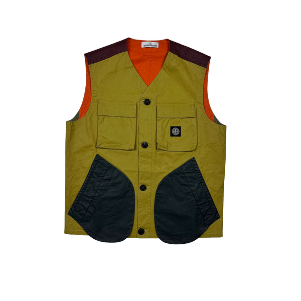 Stone Island 2019 Tela Placcata Bicolore Gilet Vest - XL