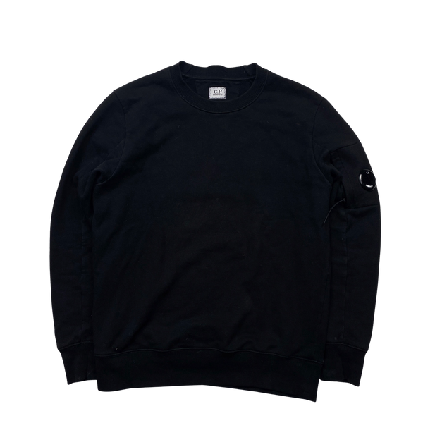 CP Company Black Cotton Crewneck Top - Small