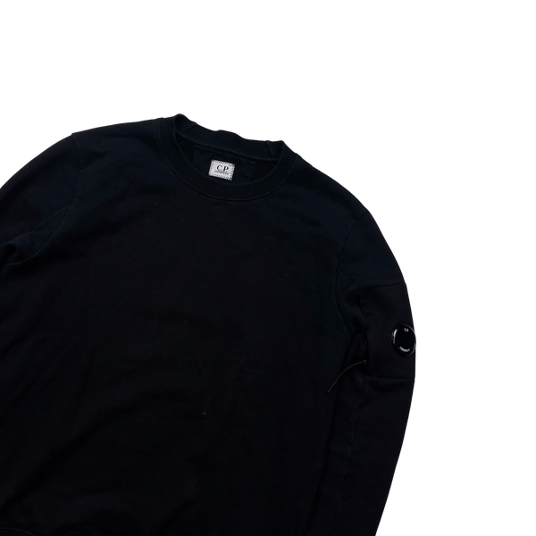 CP Company Black Cotton Crewneck Top - Small