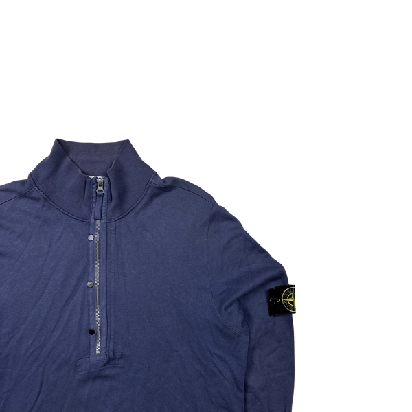 Stone Island 2009 Blue Half Zipped Pullover Jumper - Large