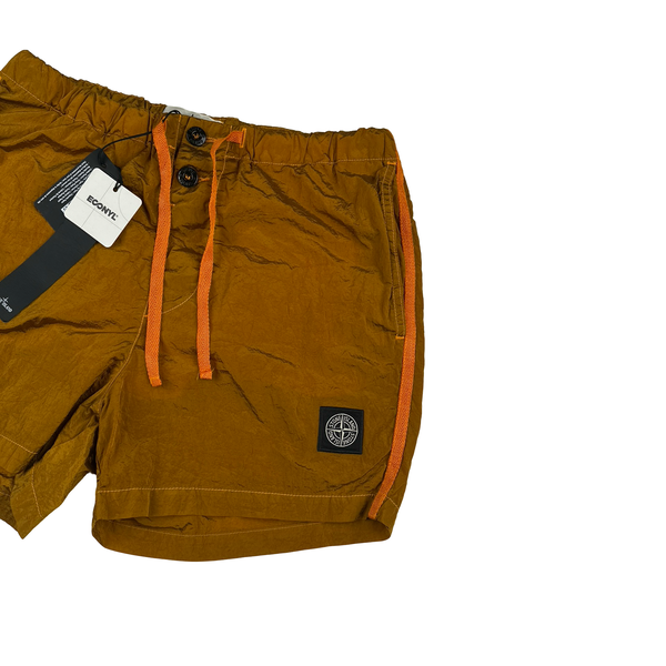 Stone Island 2023 Nylon Metal Orange Swim Shorts - Small