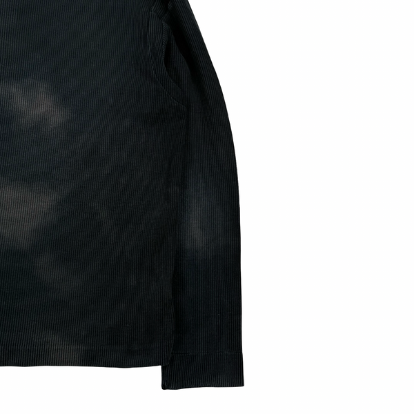 Stone Island Vintage 2002 Black Cotton Blend Quarter Zip Jumper - Medium