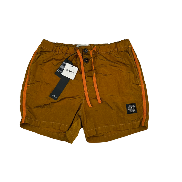Stone Island 2023 Nylon Metal Orange Swim Shorts - Small
