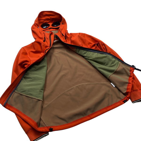 CP Company Orange Soft Shell Goggle Jacket - Large