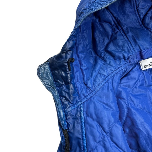 Stone Island 2014 Blue Mussola Gommata Padded Jacket - Medium